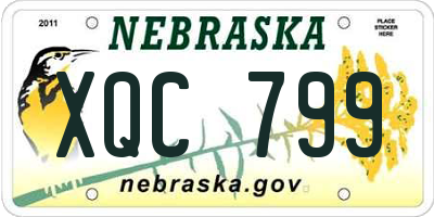 NE license plate XQC799