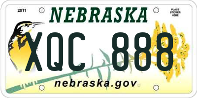 NE license plate XQC888
