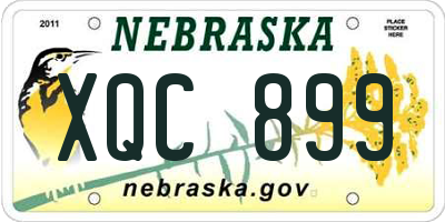 NE license plate XQC899