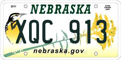 NE license plate XQC913