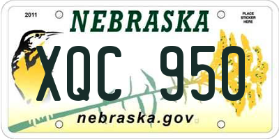 NE license plate XQC950