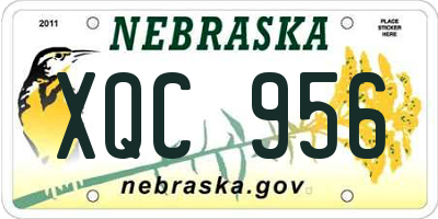 NE license plate XQC956