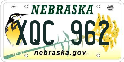 NE license plate XQC962