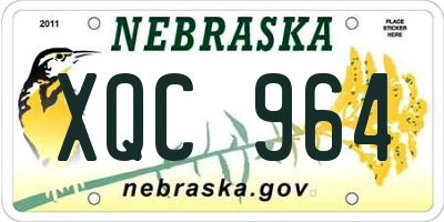 NE license plate XQC964