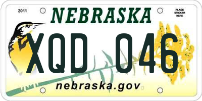 NE license plate XQD046