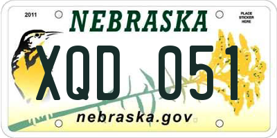 NE license plate XQD051