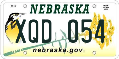 NE license plate XQD054