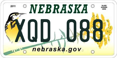 NE license plate XQD088