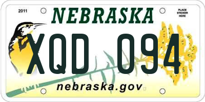 NE license plate XQD094