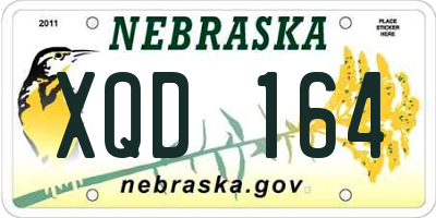 NE license plate XQD164