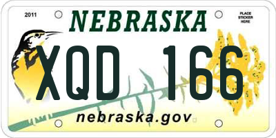 NE license plate XQD166