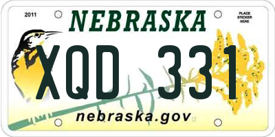 NE license plate XQD331