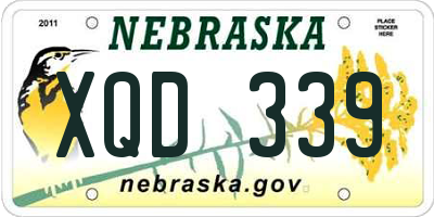 NE license plate XQD339