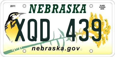 NE license plate XQD439