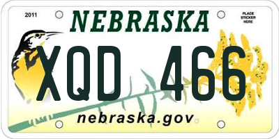 NE license plate XQD466