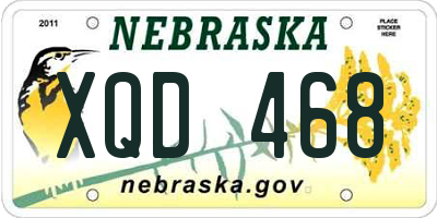 NE license plate XQD468