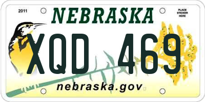 NE license plate XQD469