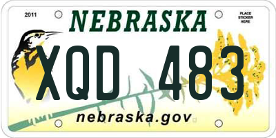NE license plate XQD483
