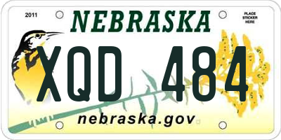 NE license plate XQD484