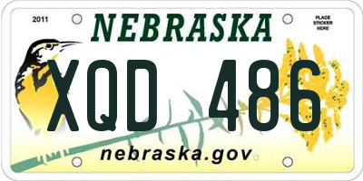 NE license plate XQD486
