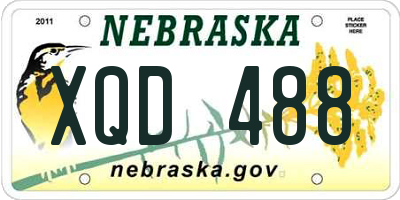 NE license plate XQD488