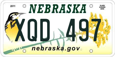 NE license plate XQD497
