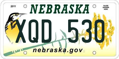 NE license plate XQD530