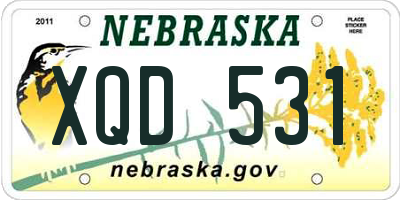 NE license plate XQD531