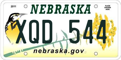 NE license plate XQD544