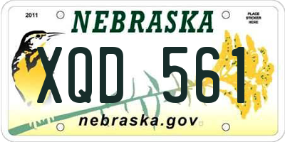 NE license plate XQD561