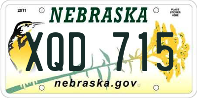 NE license plate XQD715