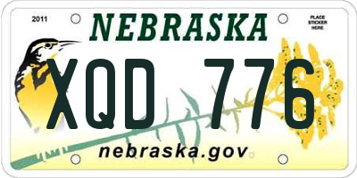 NE license plate XQD776