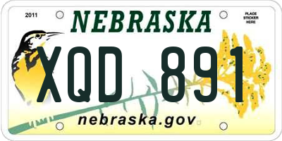 NE license plate XQD891