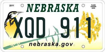NE license plate XQD911