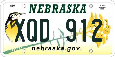 NE license plate XQD912