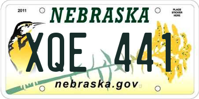 NE license plate XQE441