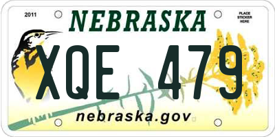 NE license plate XQE479