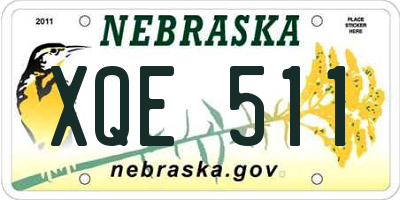 NE license plate XQE511