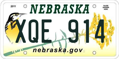NE license plate XQE914