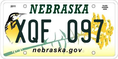 NE license plate XQF097