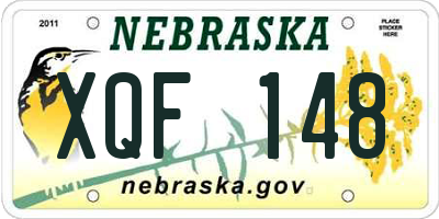 NE license plate XQF148