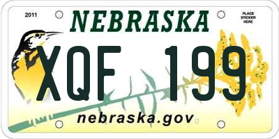 NE license plate XQF199