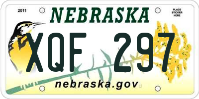 NE license plate XQF297