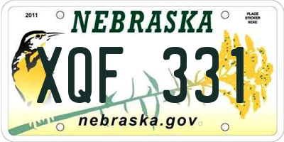 NE license plate XQF331