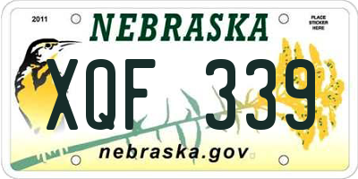 NE license plate XQF339