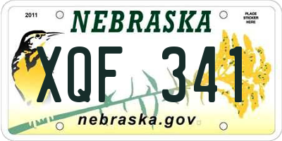 NE license plate XQF341