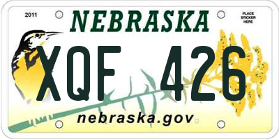 NE license plate XQF426