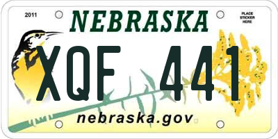 NE license plate XQF441