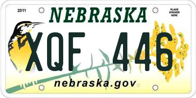 NE license plate XQF446