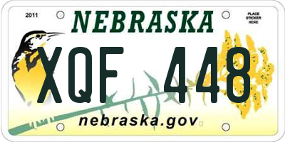 NE license plate XQF448